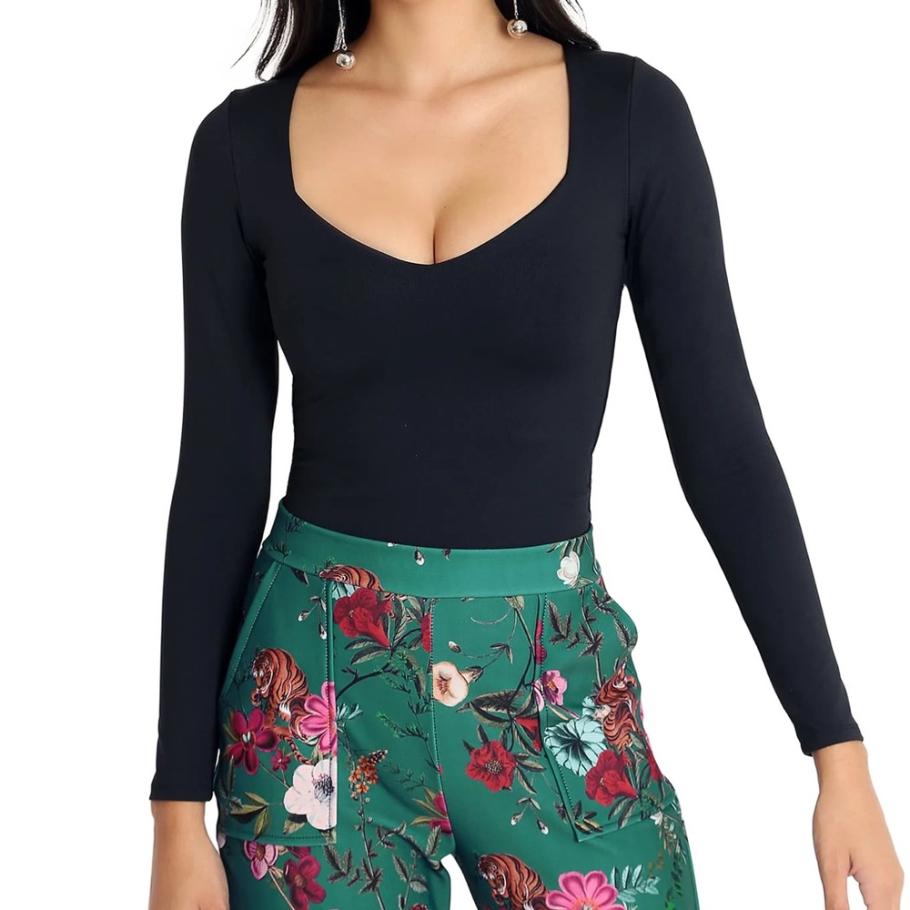 BM Matte Black Heart Long Sleeve Top